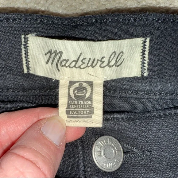NWOT Madewell Midrise Stovepipe Jeans in Black Rinse Wash - Picture 5 of 8